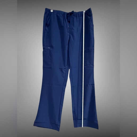 Navy Blue Scrub Pants by Flora-Hue Size M New In Box - Picture 5 of 10